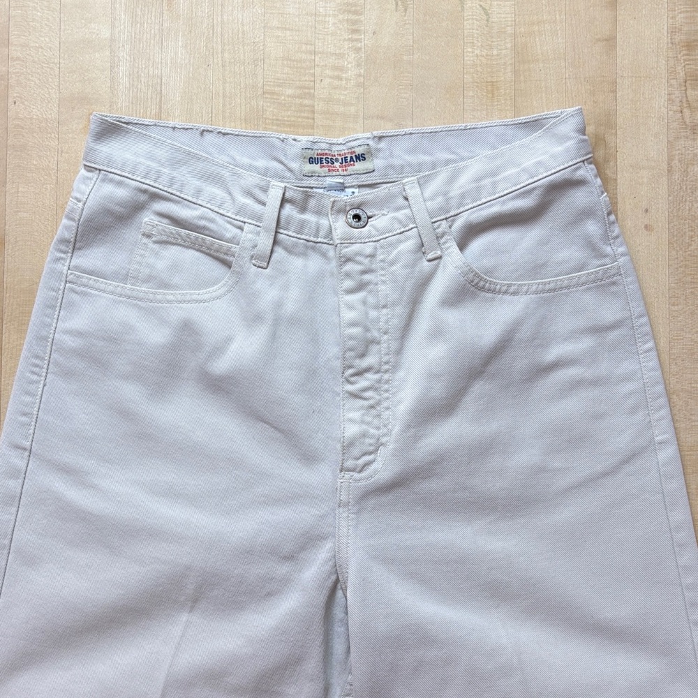 VTG 90s Guess Jeans Women’s Size 31 (Fit 30”) White Denim Jeans Pants High Waist